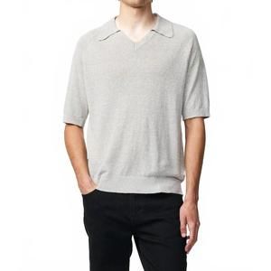 NEW NN07 cale v-neck polo in winter sky
